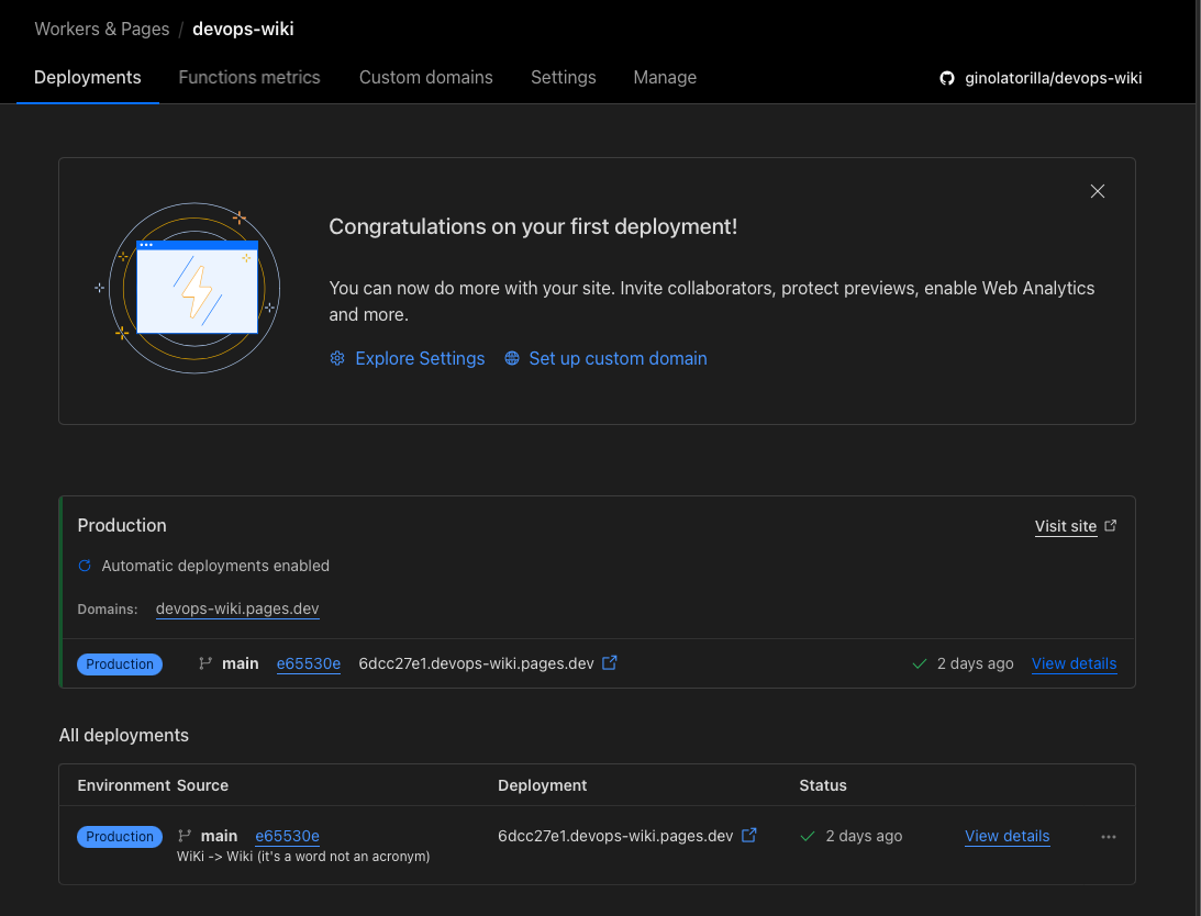 CloudFlare Pages Project