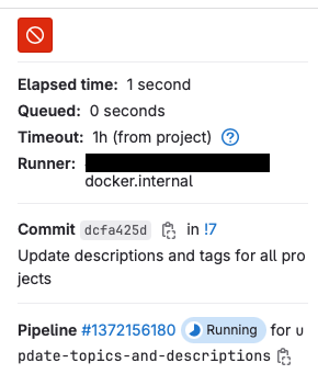 GitLab job in new runner